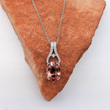 Pendants-Lovely Pendant Setting W Natural Diamond Bail in 14K Solid Gold | Oval Shape 8x6 9x7 10x8 | Gemstone Pendant | Dainty Jewelry | Customizable - NNJGemstones