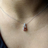 Pendants-Lovely Pendant Setting W Natural Diamond Bail in 14K Solid Gold | Oval Shape 8x6 9x7 10x8 | Gemstone Pendant | Dainty Jewelry | Customizable - NNJGemstones