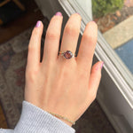 Statement Rings-Dainty Round Ring Setting w Natural Baguette Diamonds in 14K Solid Gold | Brilliant 6.5mm 7mm 8mm 9mm 10mm 12mm 14mm | Customizable - NNJGemstones