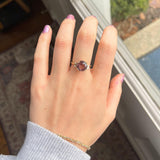 Statement Rings-Dainty Round Ring Setting w Natural Baguette Diamonds in 14K Solid Gold | Brilliant 6.5mm 7mm 8mm 9mm 10mm 12mm 14mm | Customizable - NNJGemstones