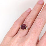 Statement Rings-Dainty Round Ring Setting w Natural Baguette Diamonds in 14K Solid Gold | Brilliant 6.5mm 7mm 8mm 9mm 10mm 12mm 14mm | Customizable - NNJGemstones