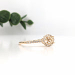 Statement Rings-East West Classic Diamond Halo Ring Setting in 14k Gold | Marquise 9x4.5mm | Gemstone Mount | Anniversary Ring | Customizable - NNJGemstones