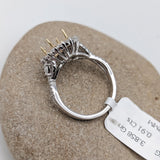 Statement Rings-Charming Diamond Double Halo Ring Setting W a Twist Infinity Shank in 14K Gold | Oval Shape 8x6mm 10x8mm | Gemstone Setting | Customizable - NNJGemstones