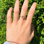 Statement Rings-Lovely Scalloped Ring Setting w Natural Diamond Halo in Solid 14k Gold | Oval 6x4 7x5 8x6 | Gemstone Setting | Fine Jewelry | Customizable - NNJGemstones