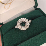 Florina 14K Solid Gold Natural Diamonds Ring Setting: Scalloped Halo