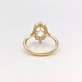 Bracia 14K Solid Gold Natural Diamonds Ring Setting : Oval Shape