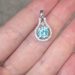 Halo Pendant setting with Natural Diamond Details in Solid 14k Gold | Round 4mm 5mm 6mm 7mm 8mm | Stone Setting | Gemstone Necklace | Prong
