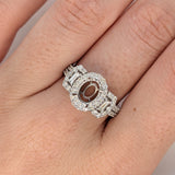 Celeste Collection Pave Split Shank Ring Semi Mount w Halo of Diamond