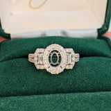 Celeste Collection Pave Split Shank Ring Semi Mount w Halo of Diamond