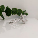 Aurora Collection | Baguette & Round Ring Semi Mount w Diamond Halo