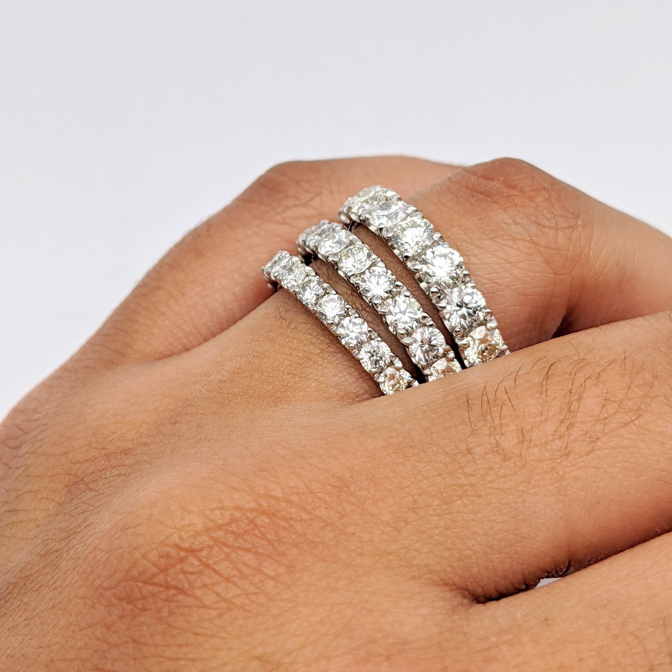 Beautiful Stacking Eternity Diamond Band | Straight Band | Wedding Band | Natural Diamonds in Solid 14k Gold | Custom Sizes | Promise Ring