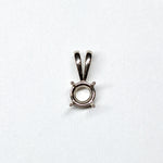 Minimalist 14K Solid Gold Round Pendant Setting, Finding, Basket | Solitaire Necklace 3.5mm 4mm 5mm 6mm 6.5mm 7mm 8mm 9mm | Made in America