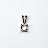 Minimalist 14K Solid Gold Round Pendant Setting, Finding, Basket | Solitaire Necklace 3.5mm 4mm 5mm 6mm 6.5mm 7mm 8mm 9mm | Made in America