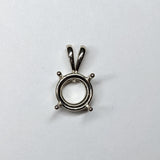 Minimalist 14K Solid Gold Round Pendant Setting, Finding, Basket | Solitaire Necklace 3.5mm 4mm 5mm 6mm 6.5mm 7mm 8mm 9mm | Made in America