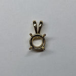 Minimalist 14K Solid Gold Round Pendant Setting, Finding, Basket | Solitaire Necklace 3.5mm 4mm 5mm 6mm 6.5mm 7mm 8mm 9mm | Made in America