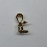 Minimalist 14K Solid Gold Round Pendant Setting, Finding, Basket | Solitaire Necklace 3.5mm 4mm 5mm 6mm 6.5mm 7mm 8mm 9mm | Made in America