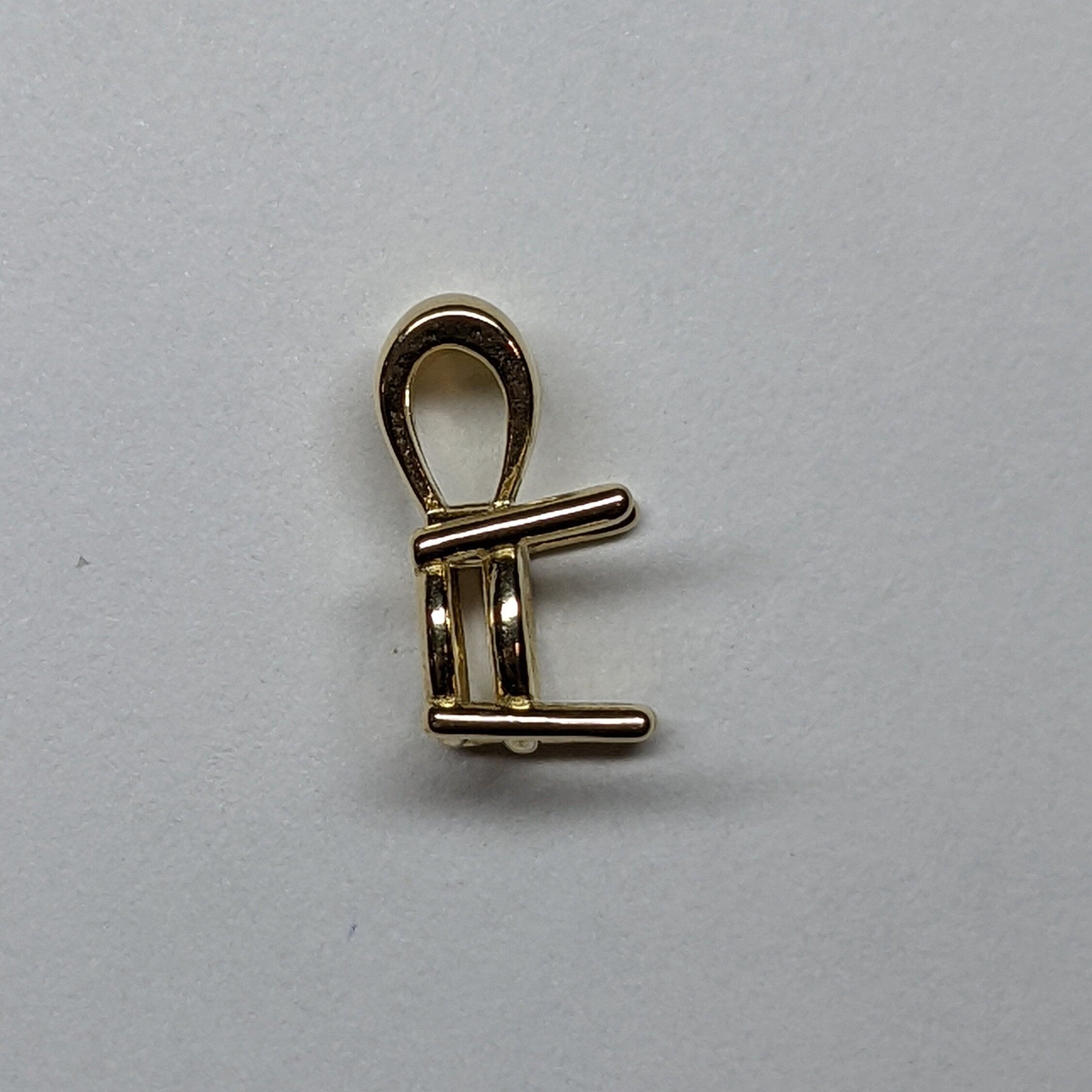 Minimalist 14K Solid Gold Round Pendant Setting, Finding, Basket | Solitaire Necklace 3.5mm 4mm 5mm 6mm 6.5mm 7mm 8mm 9mm | Made in America