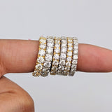 Beautiful Stacking Eternity Diamond Band | Straight Band | Wedding Band | Natural Diamonds in Solid 14k Gold | Custom Sizes | Promise Ring