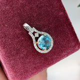 Halo Pendant setting with Natural Diamond Details in Solid 14k Gold | Round 4mm 5mm 6mm 7mm 8mm | Stone Setting | Gemstone Necklace | Prong