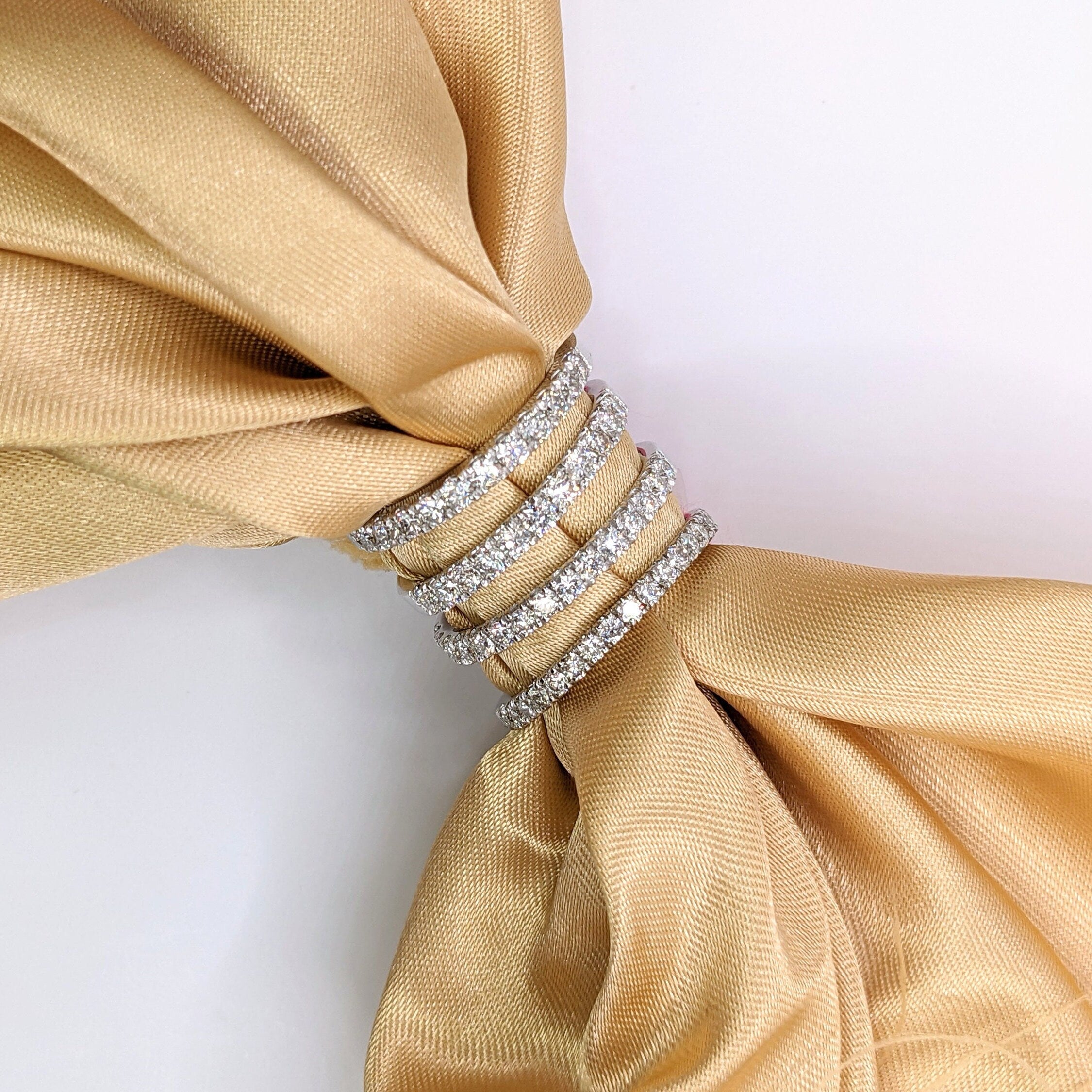 Beautiful Stacking Eternity Diamond Band | Straight Band | Wedding Band | Natural Diamonds in Solid 14k Gold | Custom Sizes | Promise Ring