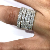 Beautiful Stacking Eternity Diamond Band | Straight Band | Wedding Band | Natural Diamonds in Solid 14k Gold | Custom Sizes | Promise Ring