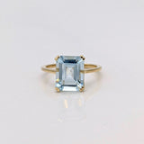 Emerald Cut or Radiant Cut Solitaire Ring Setting in Solid 14k Gold | 6x4 7x5 8x6 9x7 10x8 11x9 12x10 13x11 14x10 16x12 18x13 20x15 | Custom