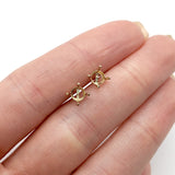 Round Earring Settings for Studs in Solid 14k Gold Mounting | 3mm 4mm 5mm 6mm 7mm 8mm 9mm | Screw backs Push Backs | Solitaire Findings |