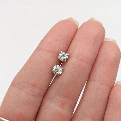 Round Earring Settings for Studs in Solid 14k Gold Mounting | 3mm 4mm 5mm 6mm 7mm 8mm 9mm | Screw backs Push Backs | Solitaire Findings |