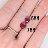 Gemstones-Natural Ruby Loose Gemstones | Round | 5mm 6mm 7mm 8mm 9mm 10mm | Pigeon Blood Red | Jewelry Stone Setting | Fissure Filled | Certified - NNJGemstones