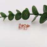 Classic Morganite Studs in Solid 14K Rose Gold | Pear Shape 7x5mm | Solitaire Findings | Gemstone Earrings | Simple Studs | Minimalist
