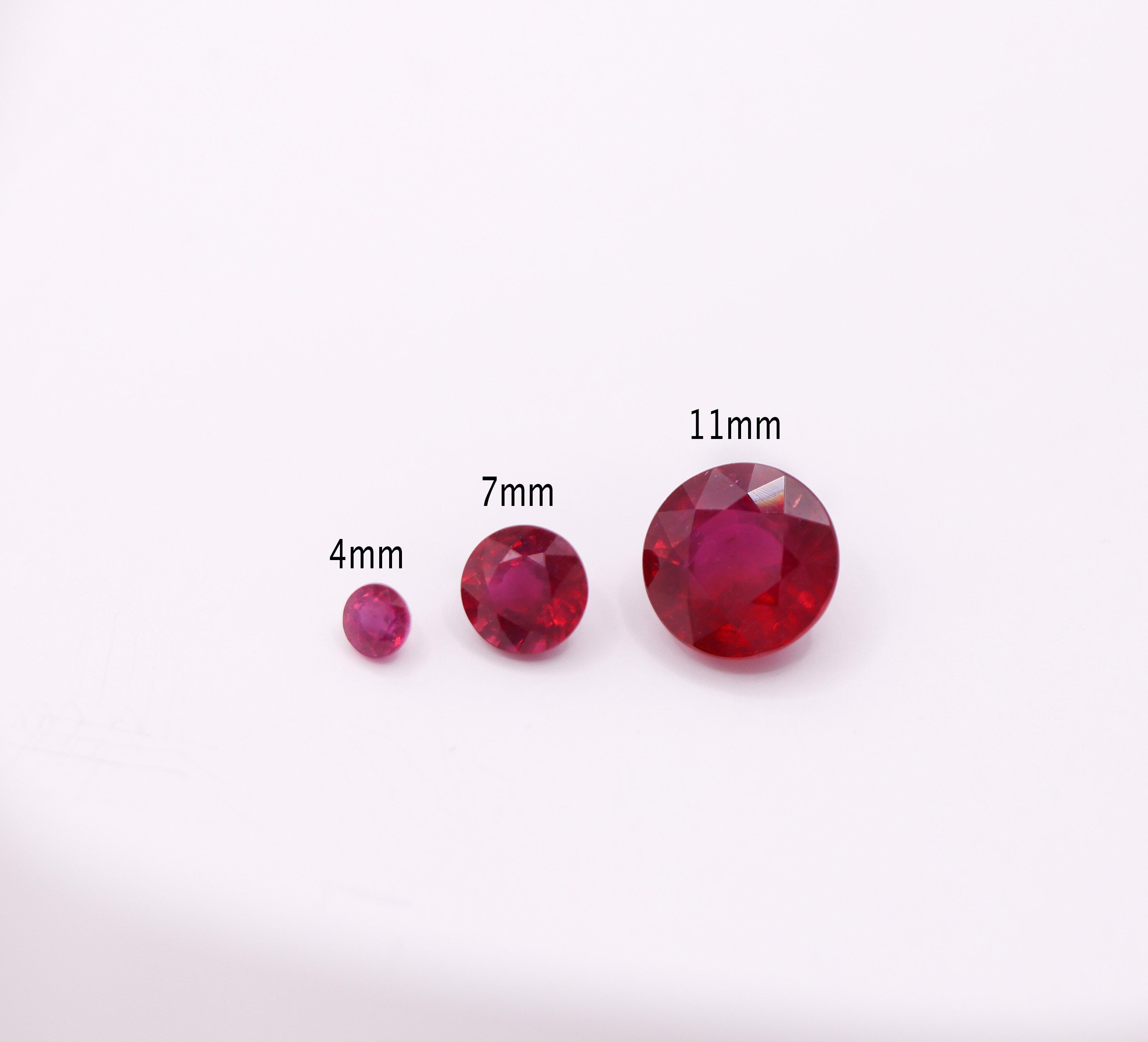Gemstones-Natural Ruby Loose Gemstones | Round | 5mm 6mm 7mm 8mm 9mm 10mm | Pigeon Blood Red | Jewelry Stone Setting | Fissure Filled | Certified - NNJGemstones
