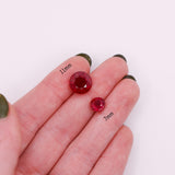 Gemstones-Natural Ruby Loose Gemstones | Round | 5mm 6mm 7mm 8mm 9mm 10mm | Pigeon Blood Red | Jewelry Stone Setting | Fissure Filled | Certified - NNJGemstones