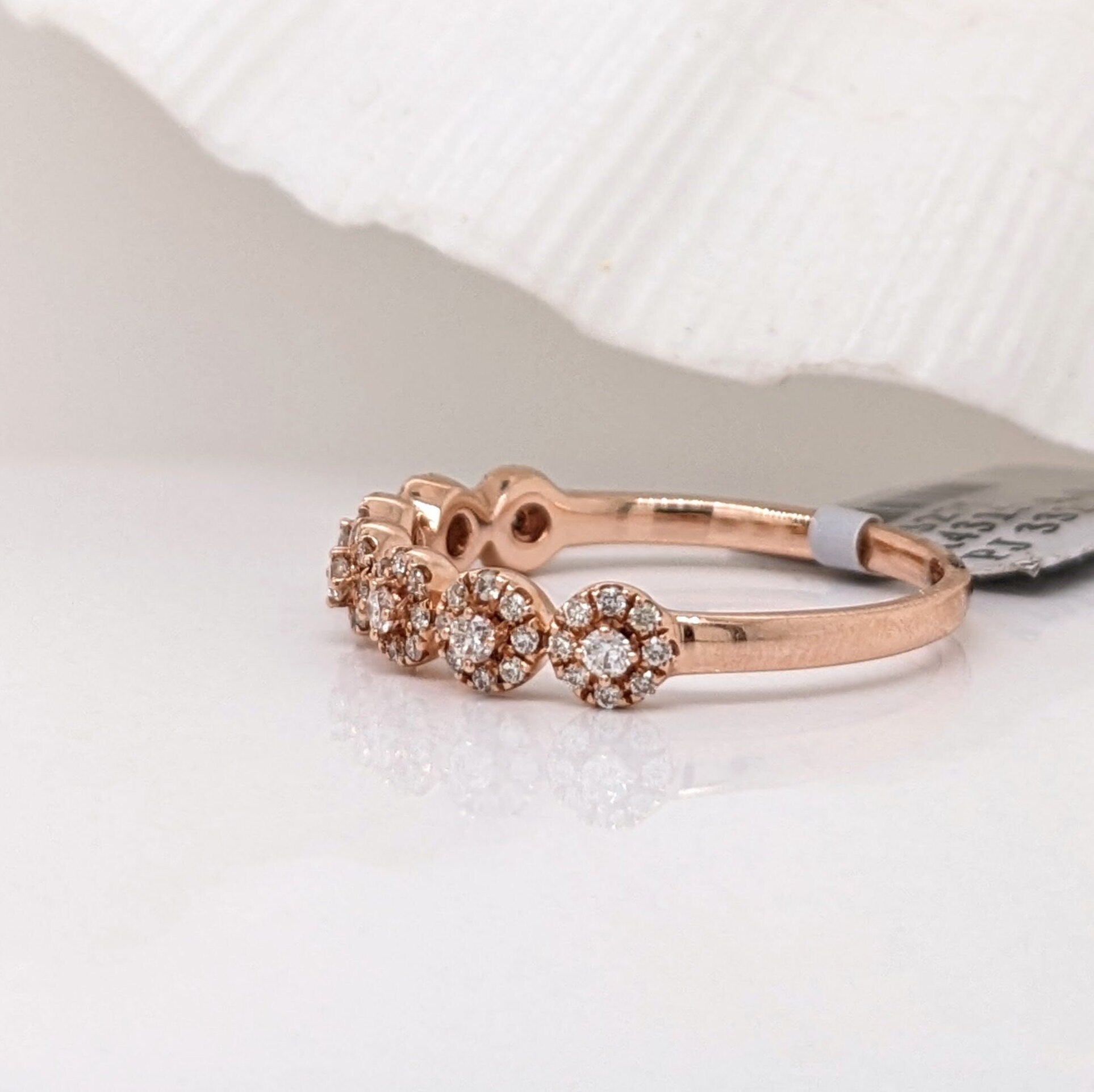 Stackable Rings-Beautiful Natural Diamond Ring in Solid 14k Rose Gold || Round Diamonds || Customizable || Natural Diamonds || Stackable || - NNJGemstones