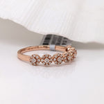 Stackable Rings-Beautiful Natural Diamond Ring in Solid 14k Rose Gold || Round Diamonds || Customizable || Natural Diamonds || Stackable || - NNJGemstones