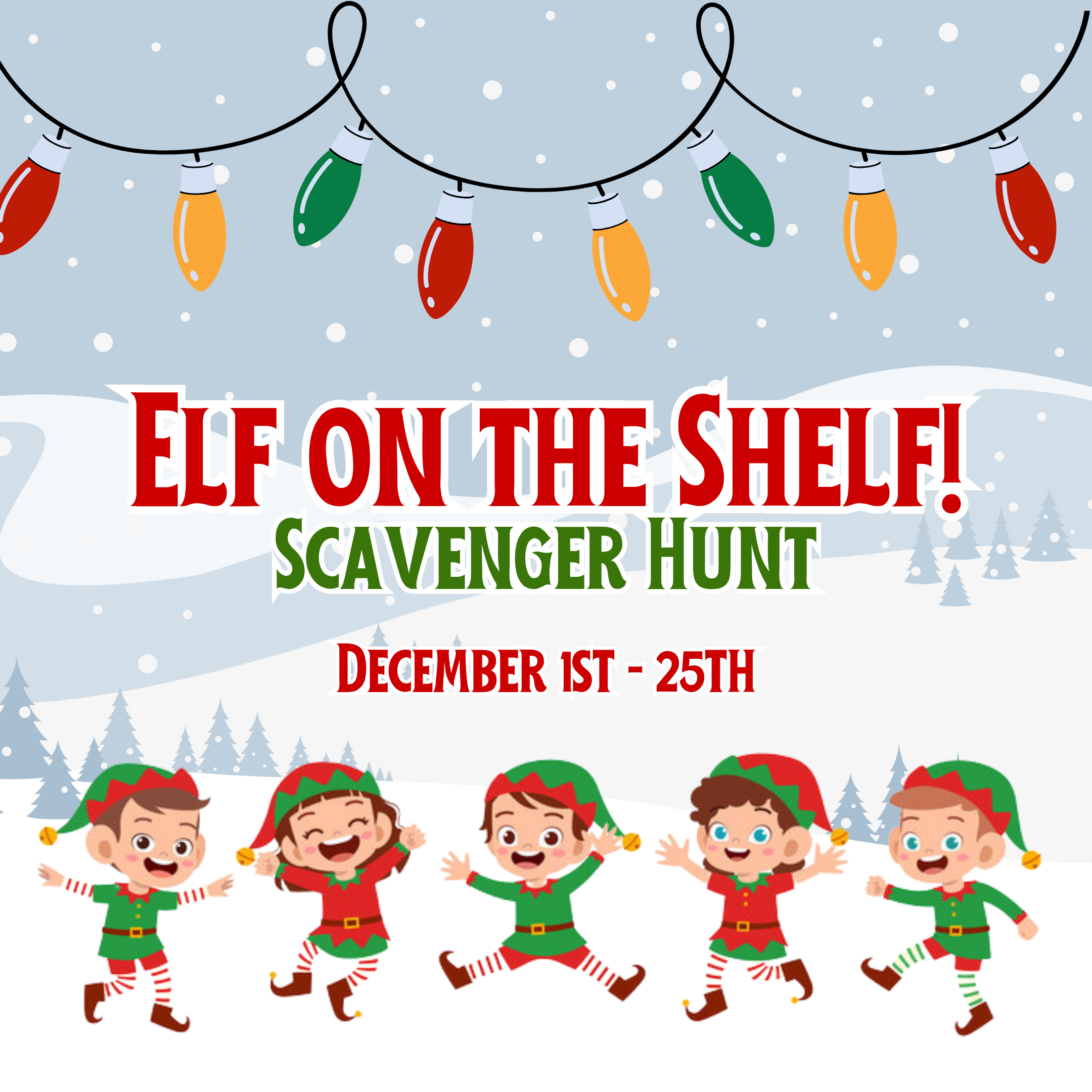 It's time for our first NNJ "Elf on the Shelf" Scavenger Hunt!!