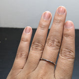Open Band Stackable Diamond Ring with Natural Diamond Accents in Solid 14K Gold