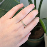 Mayumi Golden Glow Lab Created Diamond Band Ring: Solid 14k Yellow Gold