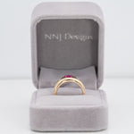 14K yellow gold pink sapphire ring