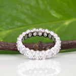 14K white gold lab grown diamond eternity band