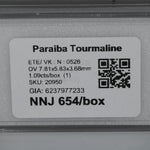 1.09 carat natural Brazilian copper-bearing Paraiba tourmaline oval, 7.81x5.83mm untreated loose gemstone – view 4