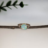 nora 14k dual white yellow gold 2.15cts opal diamond ring