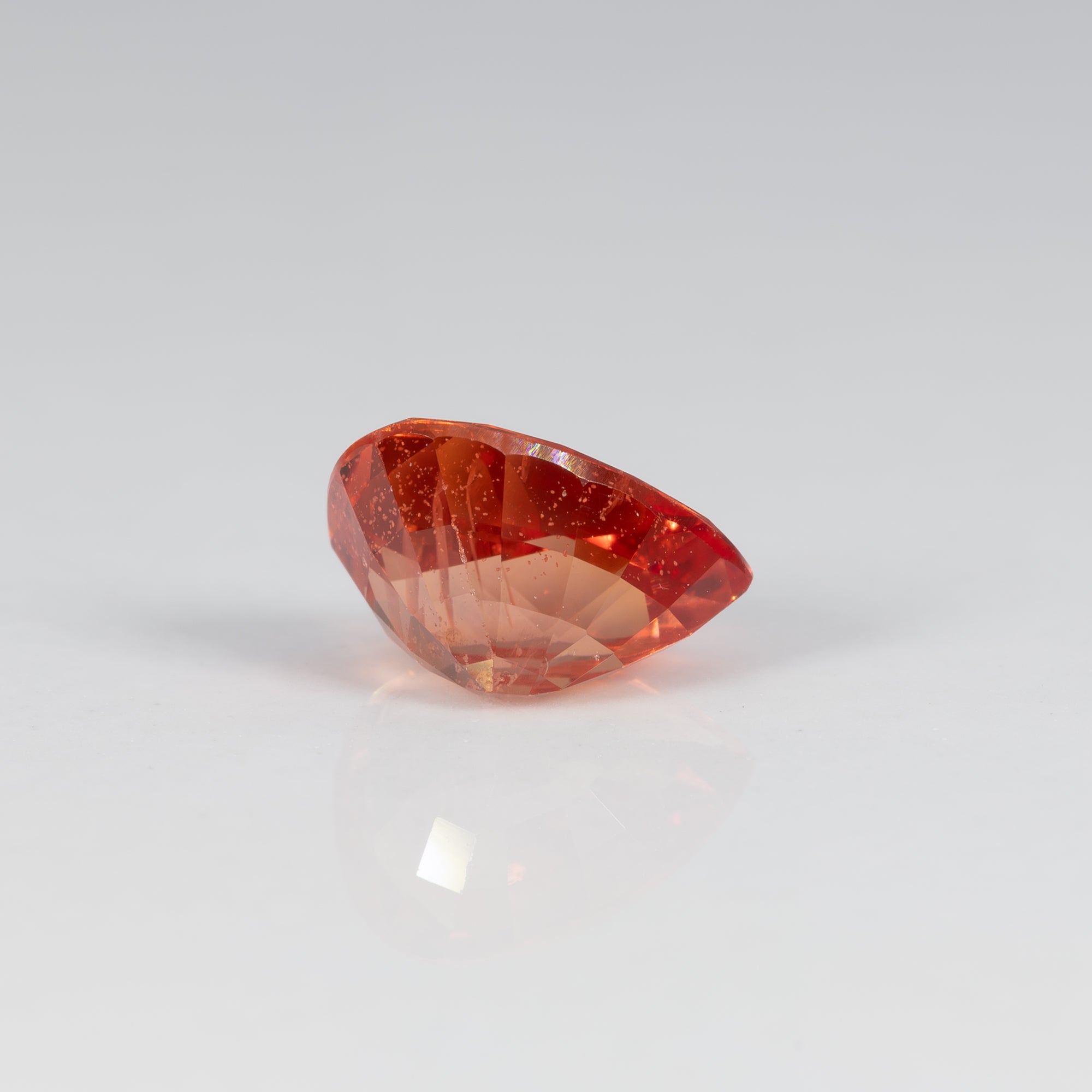 1.62 carat natural padparadscha sapphire pear 8x6mm loose gemstone – view 3