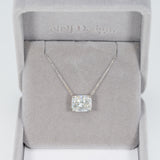 14K white gold lab grown diamond necklace