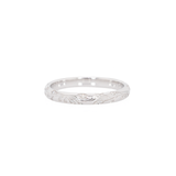 Elegant Diamond Band Ring in 14K  Gold – Nature Inspired Vine Pattern