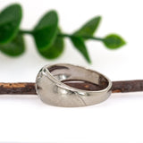 Estate 14K Solid White Gold Natural Diamond Ring