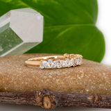 Marquise and Round Diamond Band in Solid 14k White, Yellow or Rose Gold