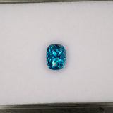 natural cambodian blue zircon oval loose gemstone
