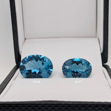 Oval Faceted London Blue Topaz Loose Gemstone 2