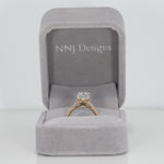 14K yellow gold lab diamond ring