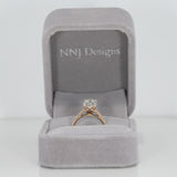 14K yellow gold lab diamond ring